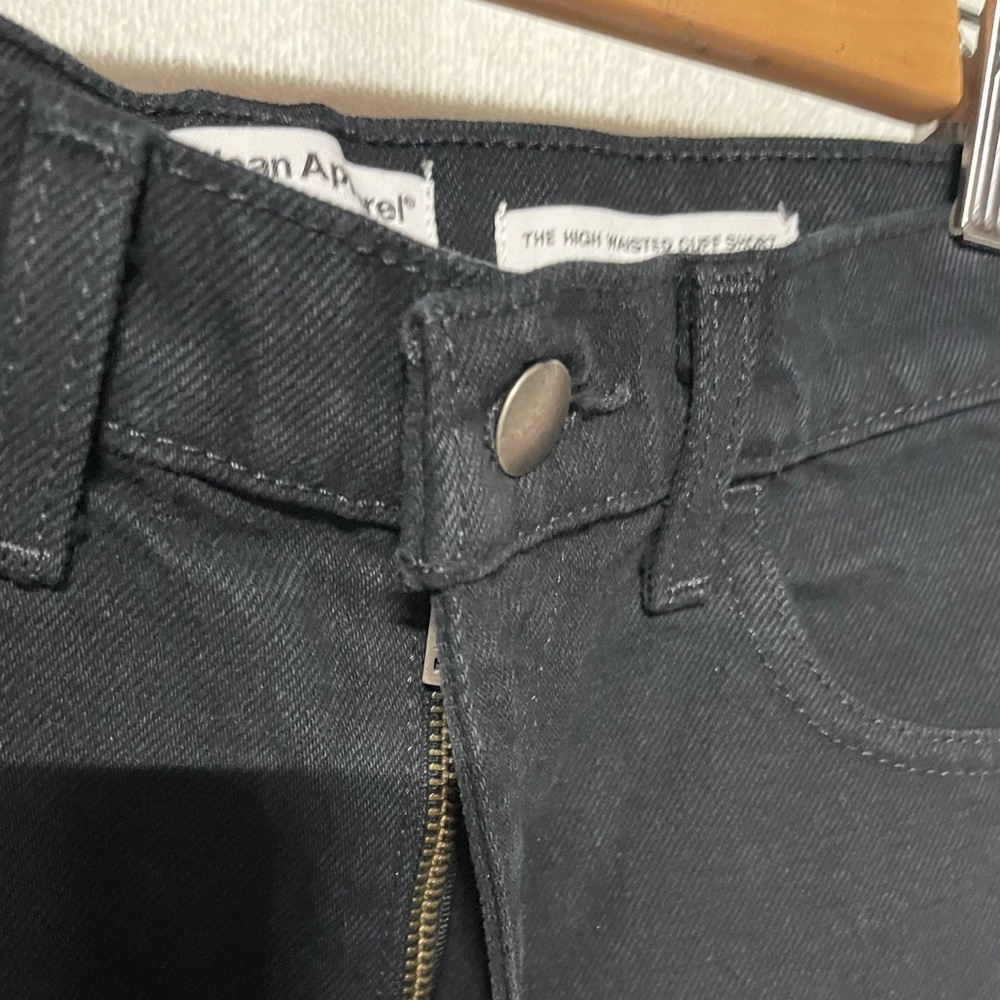 American Apparel High Waisted Cuff Denim Shorts sz 29 - Picture 3 of 5